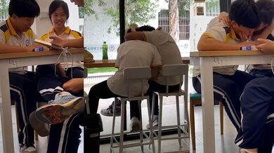 江门工贸职院早恋大瓜 学生情侣当众互摸下体 围观吃瓜群众炸锅 骚操作尺度拉满！